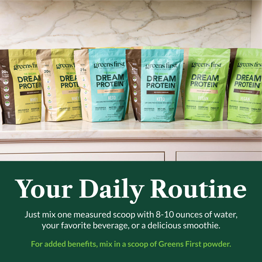 Greens First Dream Protein inulin fiber bowl benefits digestion