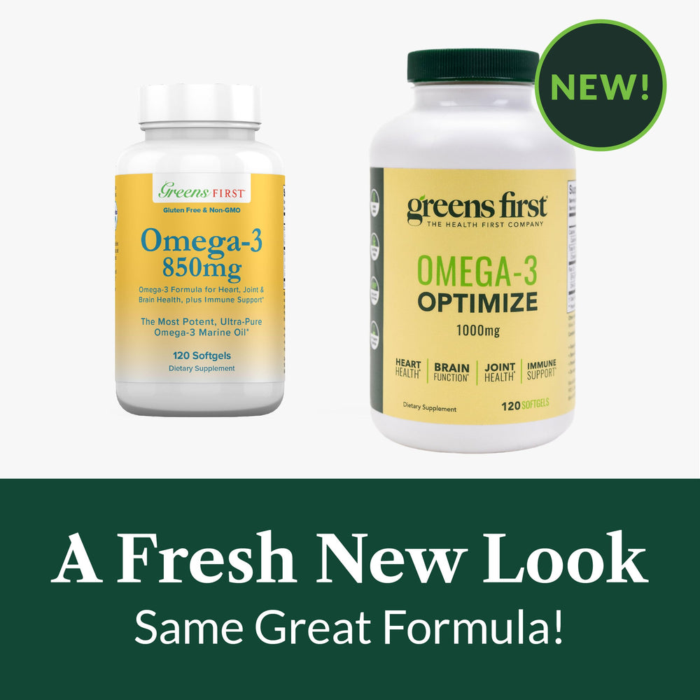Greens First Omega-3 Optimize daily-use scene showcases easy incorporation into routines.