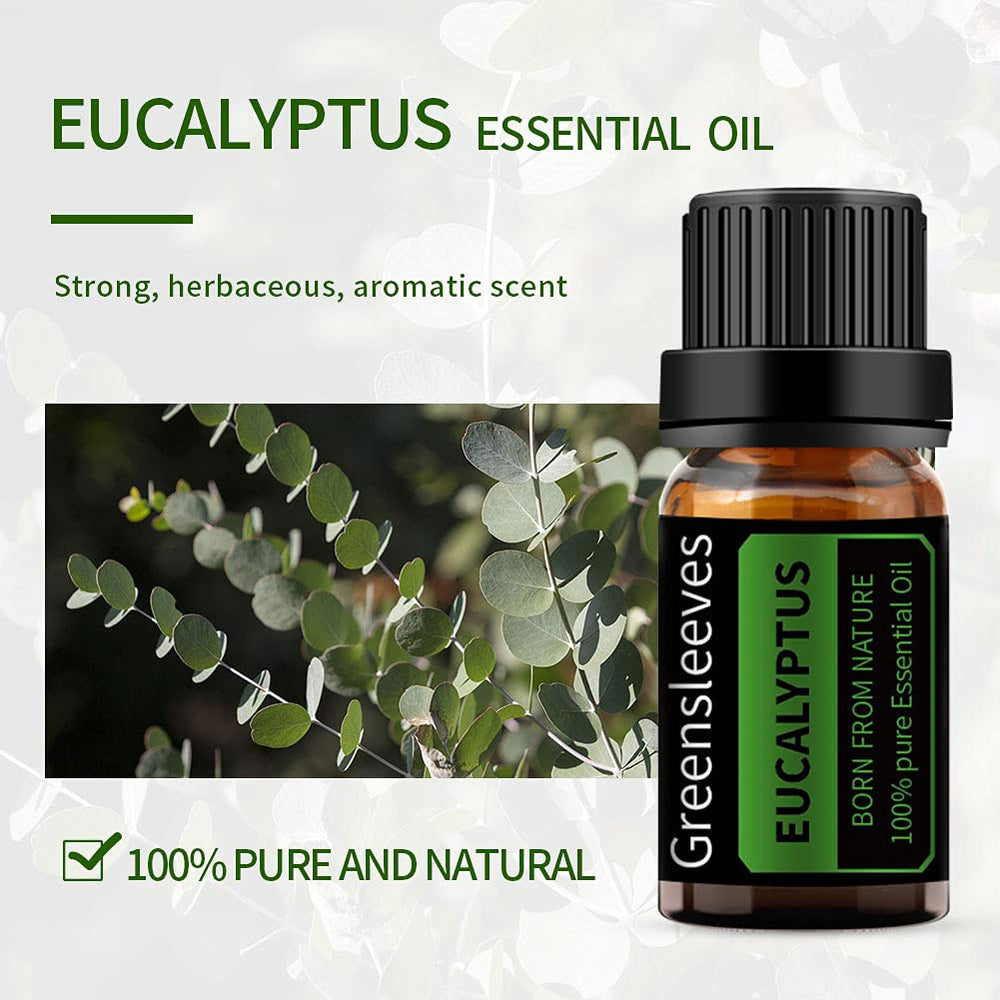 GREENSLEEVES eucalyptus oil in diffuser brightening living spaces.