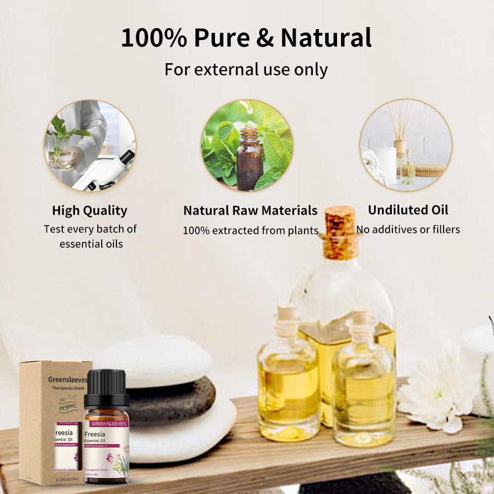 GREENSLEEVES Freesia scented candle idea with natural fragrance.