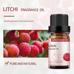 GREENSLEEVES Lychee essential oil diffuser scene with gentle fragrance.