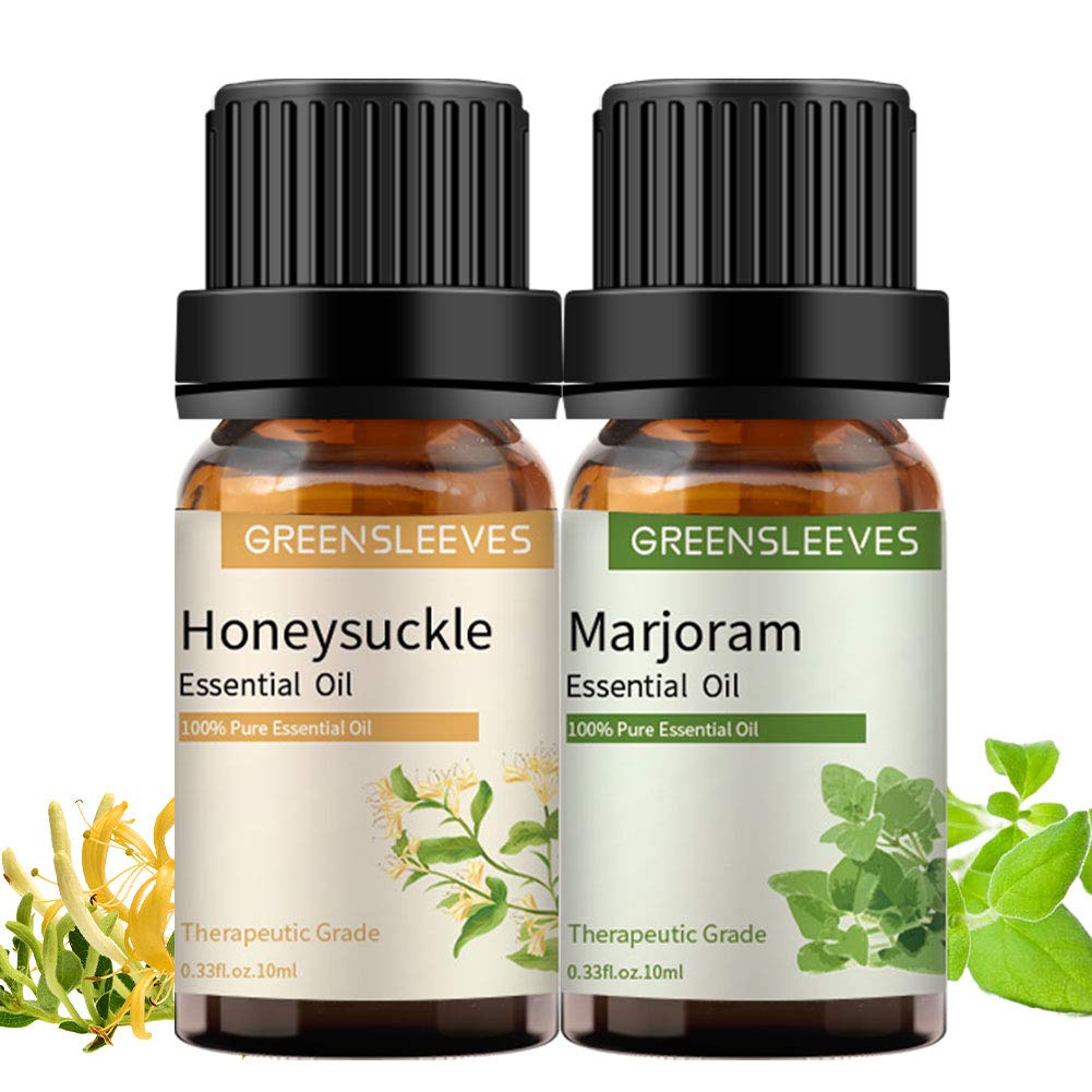 GREENSLEEVES marjoram honeysuckle bottle for diffusion and skin-friendly aromatherapy