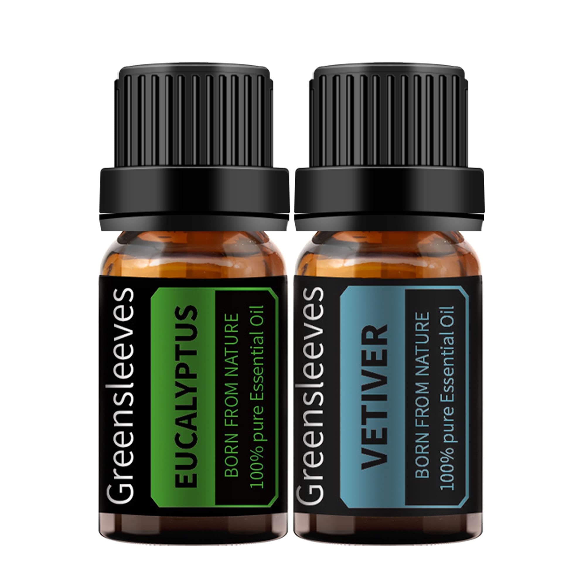 GREENSLEEVES Vetiver Eucalyptus oil set diffuser-blend enables easy at-home aromatherapy.