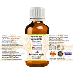 Greenwood Essential Black Currant Oil in amber glass preserves potency and freshness.