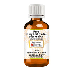 Greenwood Essential curry leaf oil in amber bottle preserves potency for everyday use.