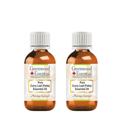 Greenwood Essential curry leaf oil bottle setup for balanced daily skincare.