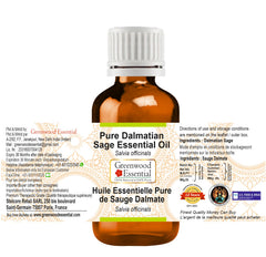 Greenwood Essential Dalmatian Sage oil in a diffuser suggesting calming aroma