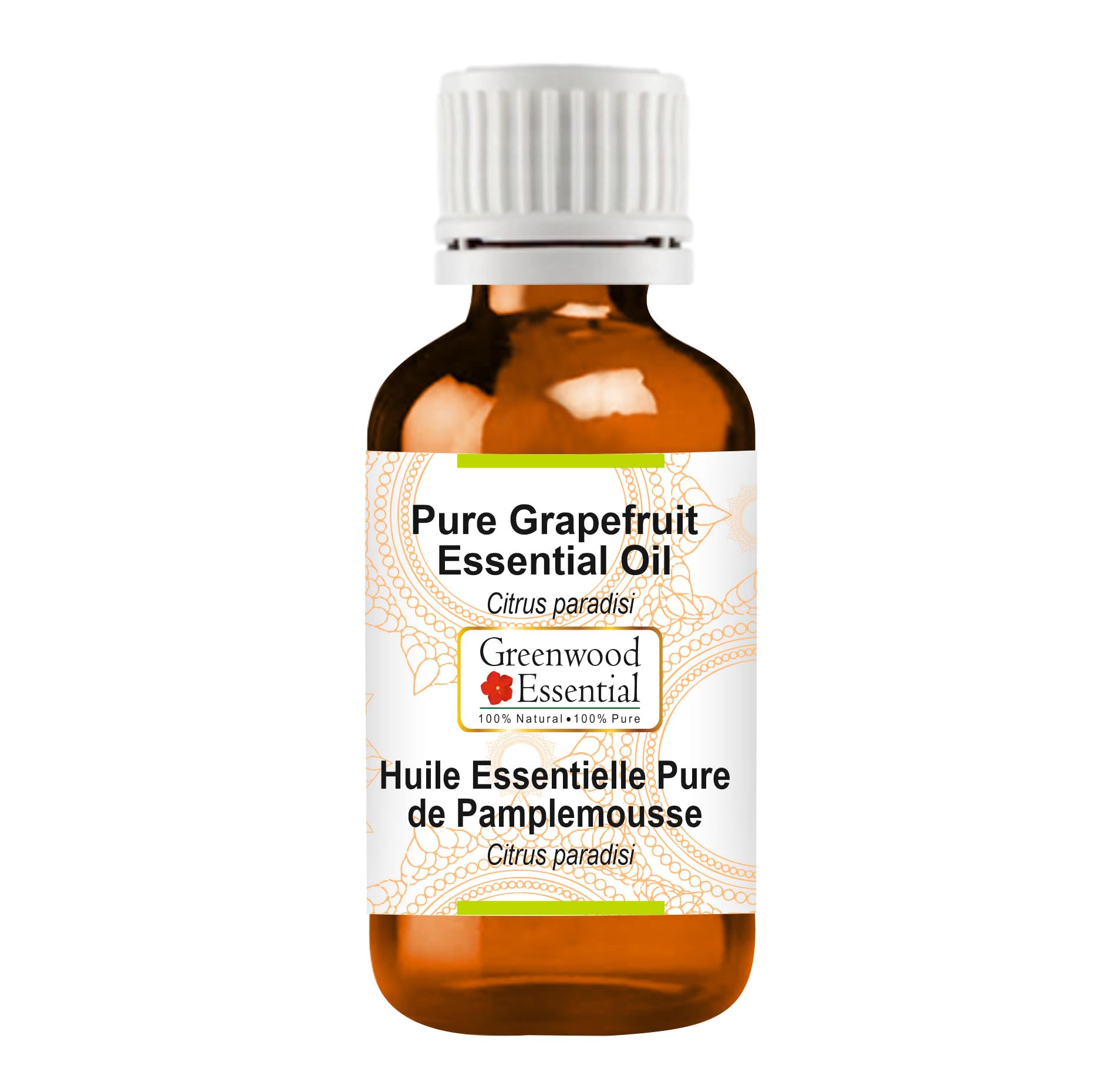Greenwood Essential Grapefruit Oil bottle in amber glass preserves potency for daily use