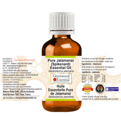Greenwood Essential Jatamansi amber bottle close-up highlighting purity and quality