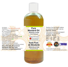 Pouring Greenwood Essential mustard oil for easy application and blending