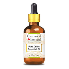 Greenwood Essential onion seed oil bottle with dropper for precise skin application and nourishment.