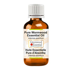 Greenwood Essential Pure Wormwood Oil bottle, colorless and ready for blends