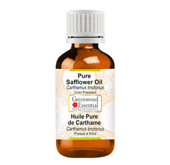 Greenwood Essential safflower oil bottle ready for skin care blends and massages