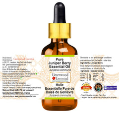 Greenwood Essential steam-distilled juniper oil offers clean aroma and potency.