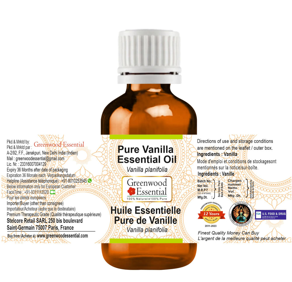 Greenwood Essential Vanilla essential oil diffuser disperses calming aroma.