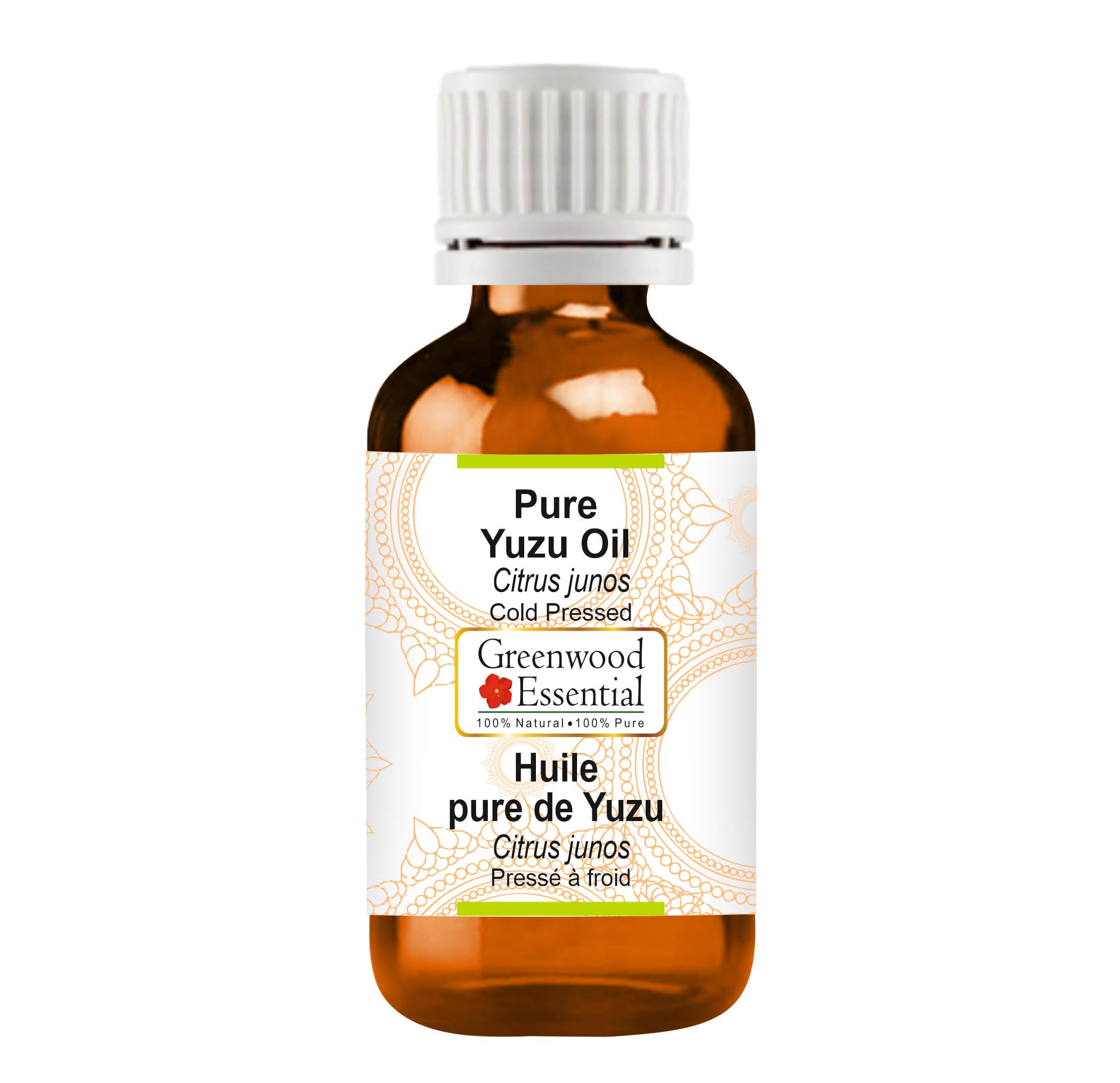 Greenwood Essential Yuzu Oil bottle front showing compact 10 ml packaging for easy daily use