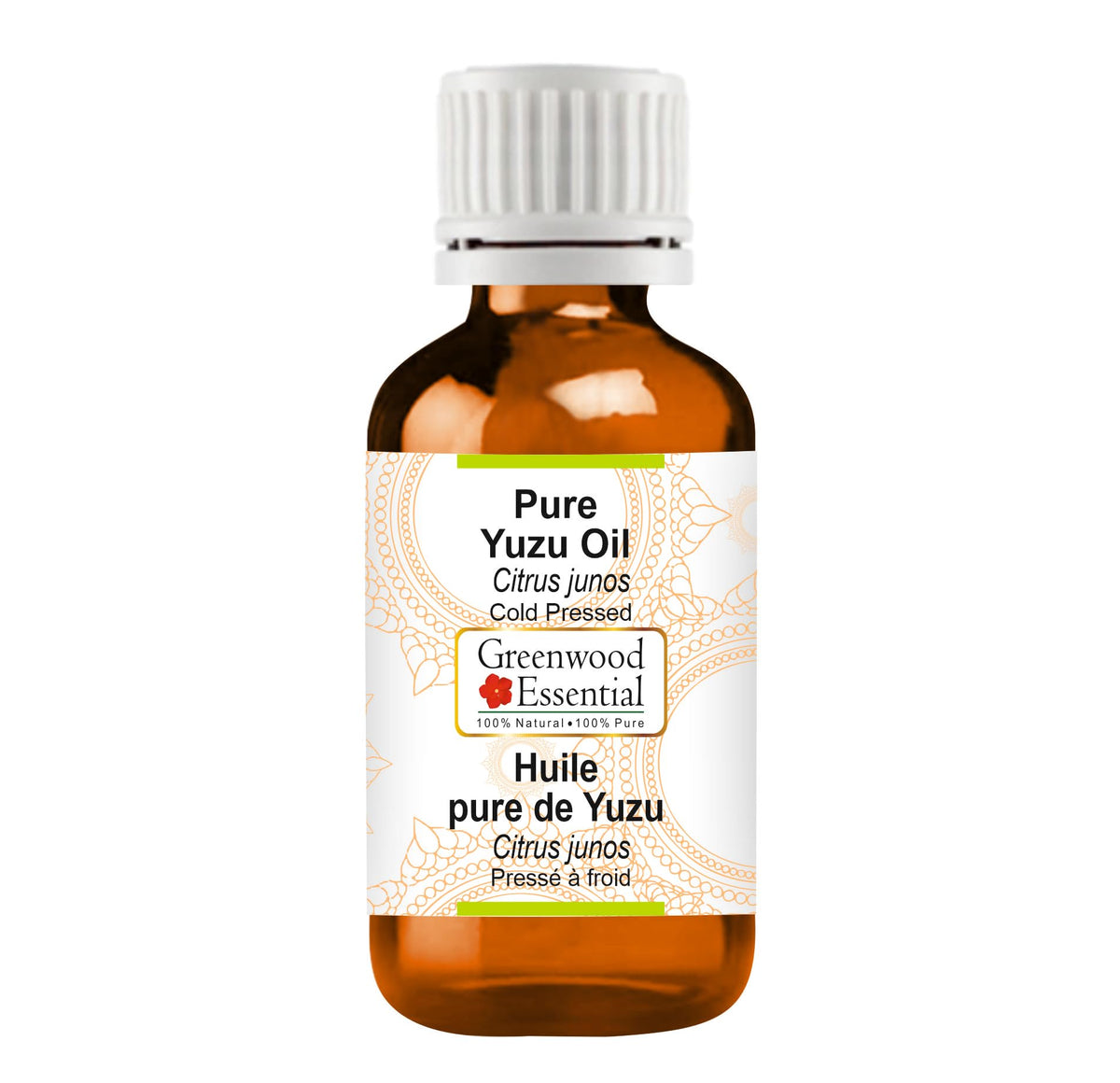 Greenwood Essential Yuzu Oil bottle front showing compact 10 ml packaging for easy daily use