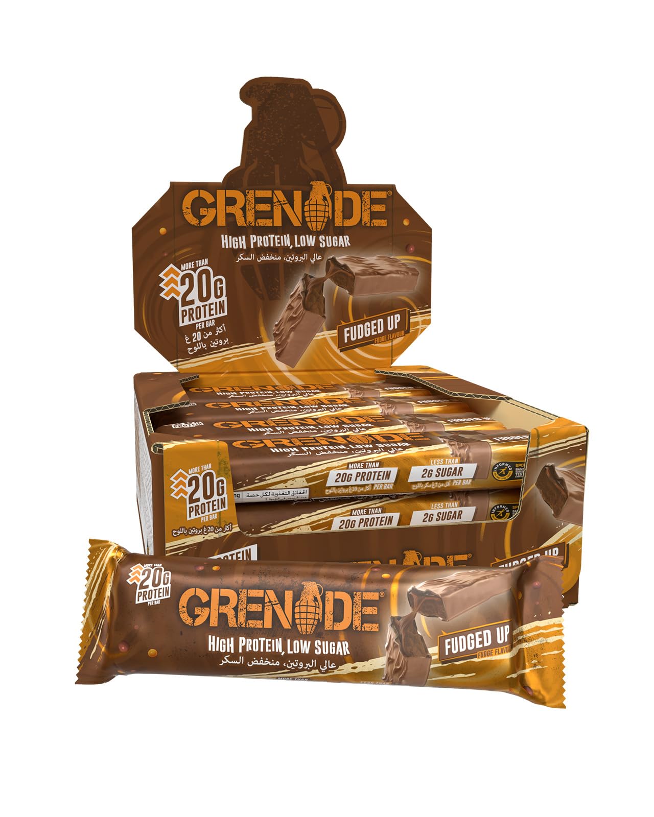 Grenade Carb Killa bar soft centre delivers indulgent texture with 20 g protein per bar.