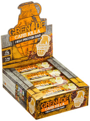Grenade Carb Killa Caramel Chaos bar in pack, high-protein snack for on-the-go workouts.