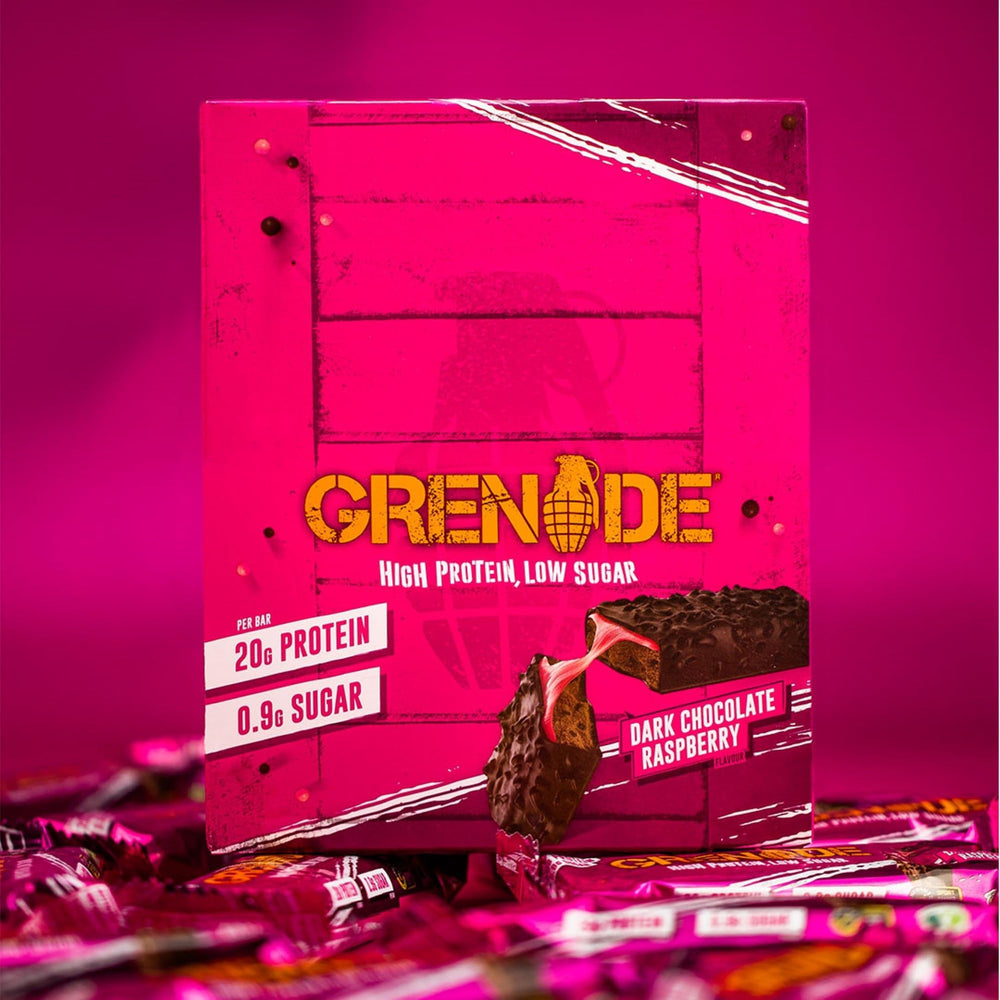 Grenade bar nougat layer close-up, inviting chewy texture.