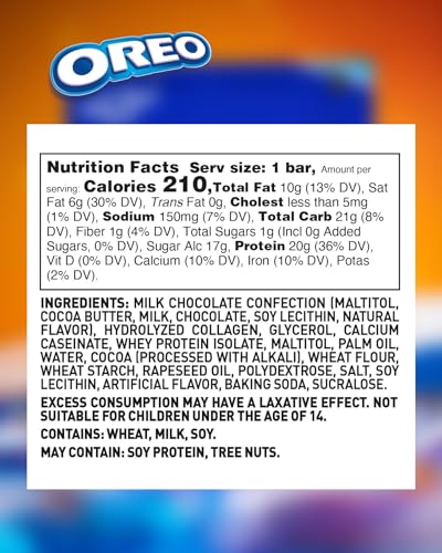 Grenade OREO High Protein Bar Informed Sport label visible on packaging.