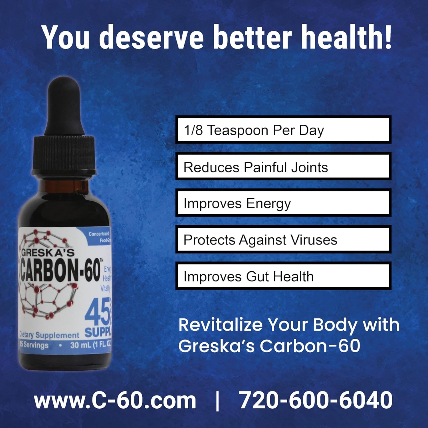 Greska's Carbon-60 label closeup, highlighting solvent-free production and purity