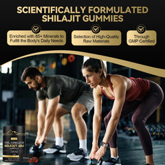 Grevol Himalayan Shilajit Gummies with Ashwagandha and minerals for balanced vitality