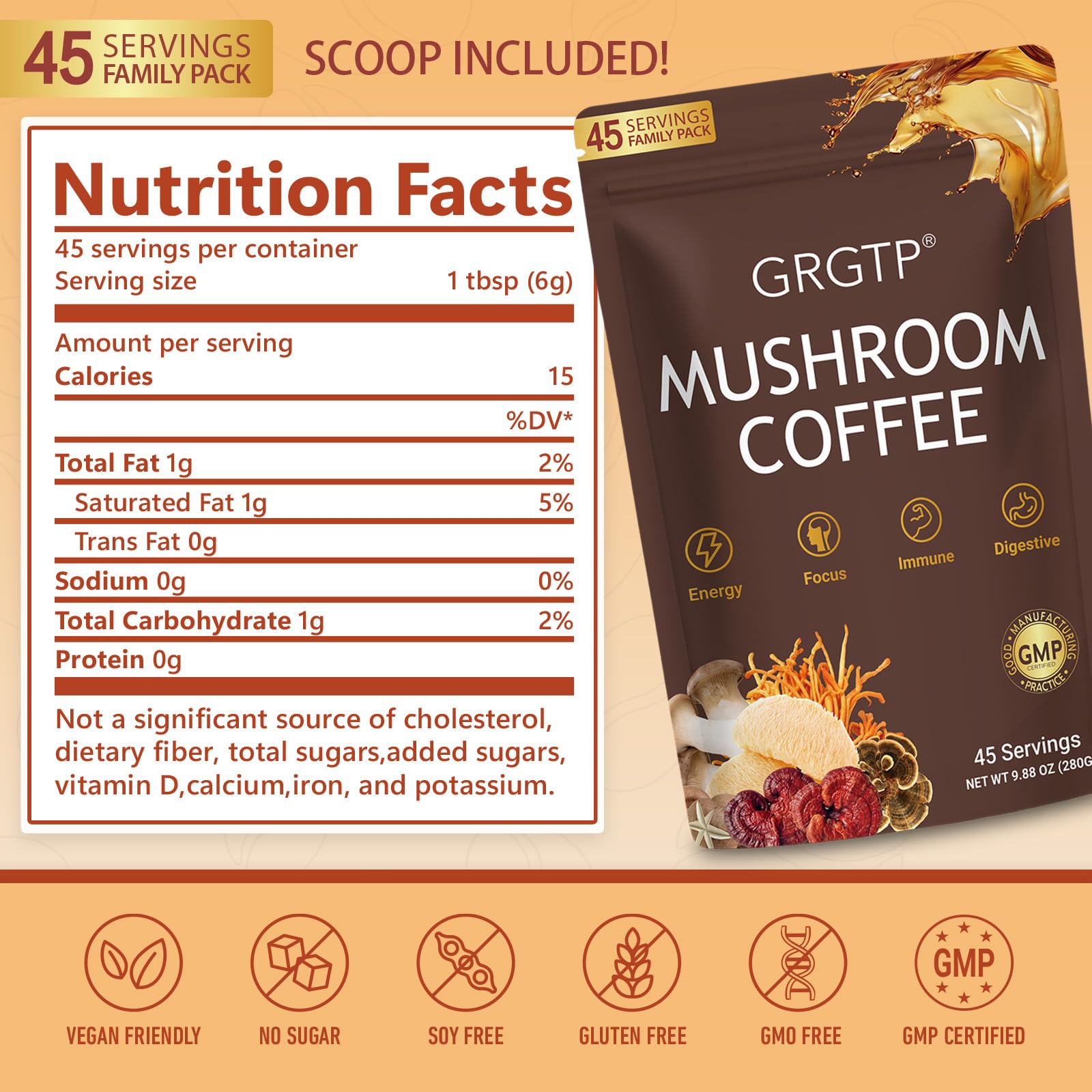 GRGTP Mushroom Coffee hot or cold prep demonstrates versatile serving