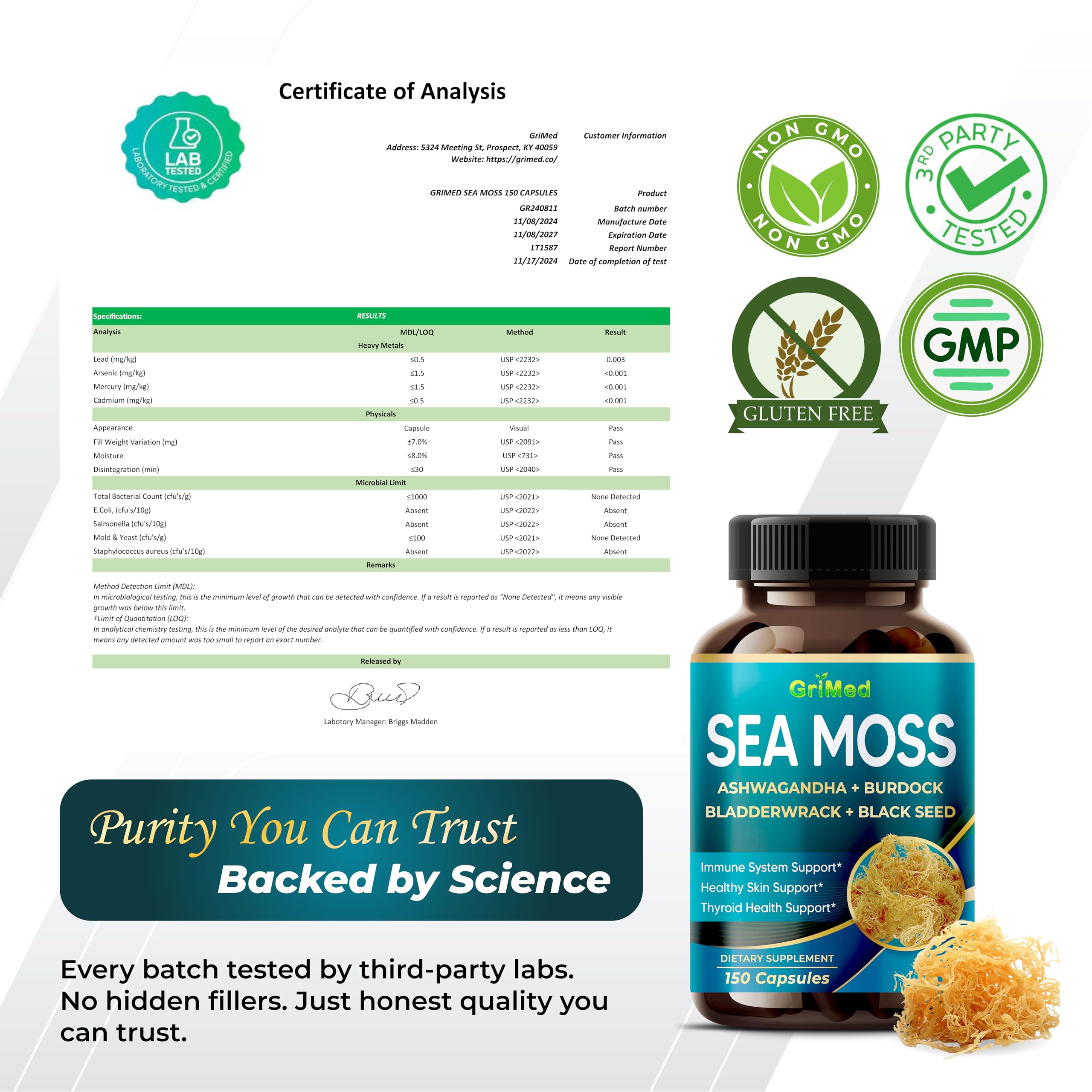 USA-made seal confirms domestic production standards.
