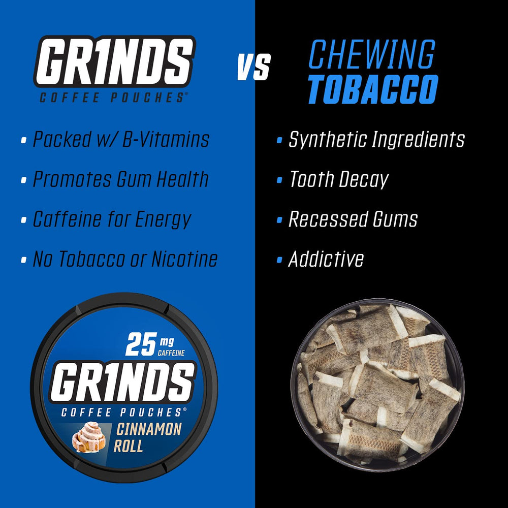GRINDS coffee pouches offer clean energy without nicotine.