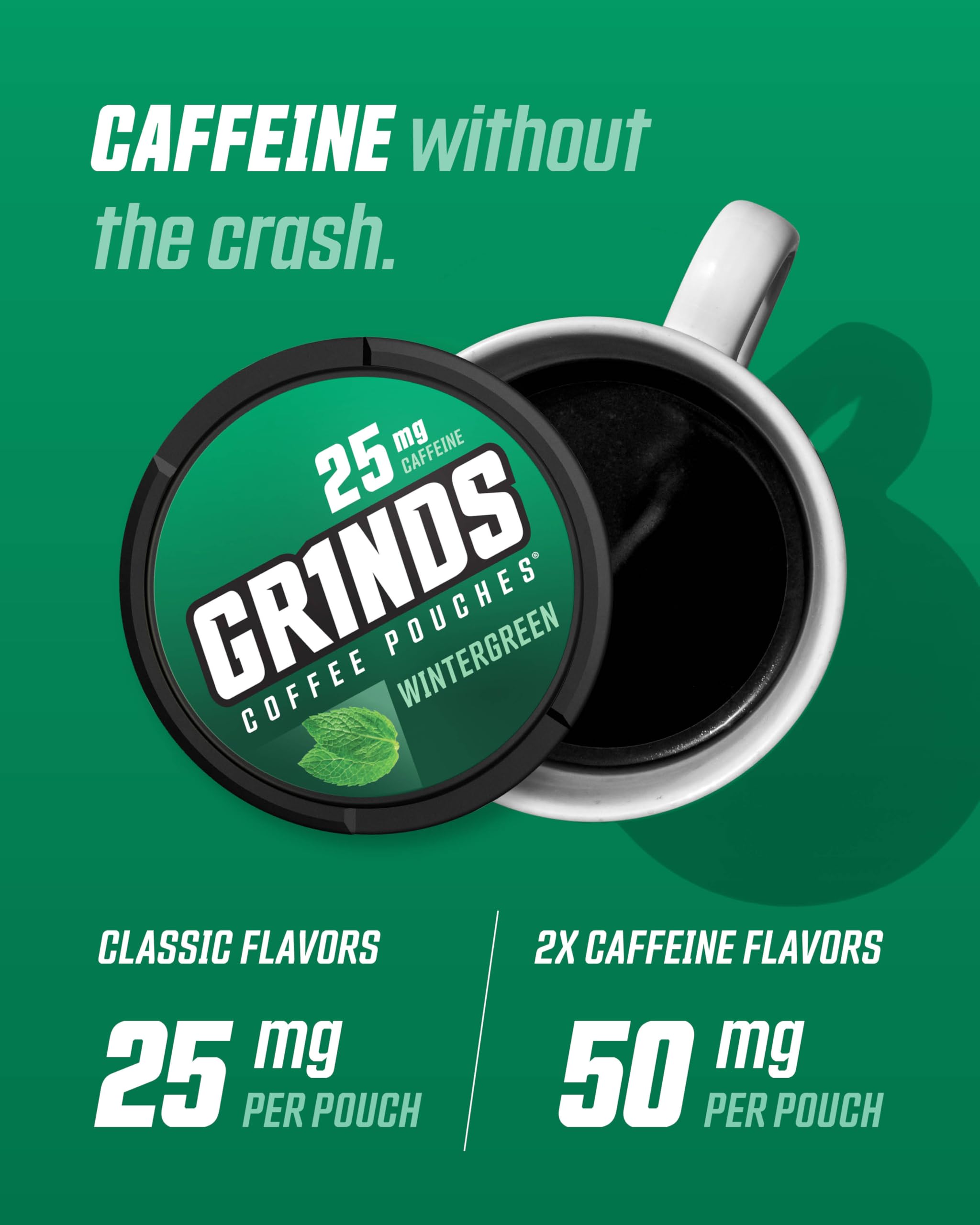 Grinds coffee pouches cinnamon roll can, cozy flavor pick-me-up.