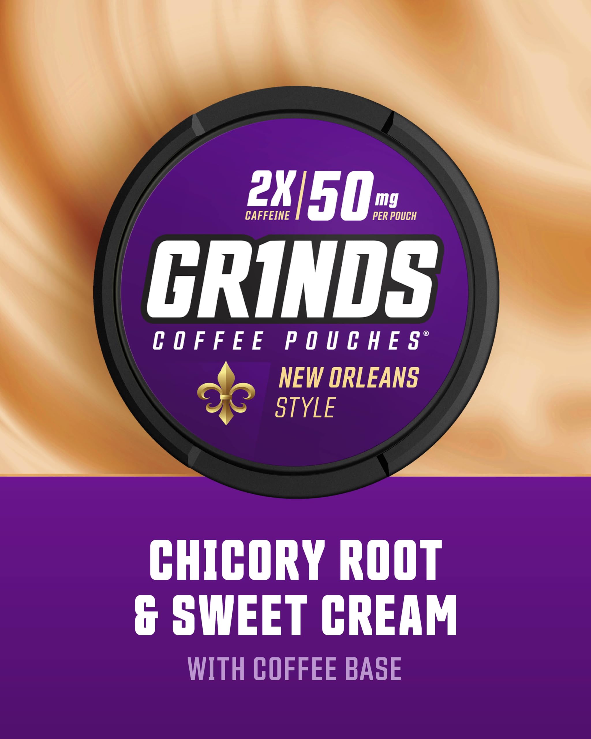 GRINDS Coffee Pouches with nicotine-free energy, ideal for caffeine enthusiasts.