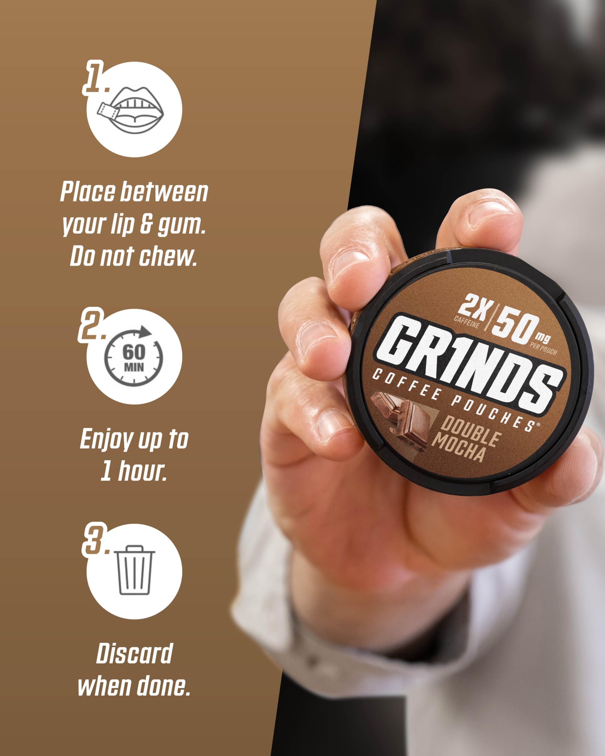 GRINDS Top 4 pack can showing all flavors for tasting.