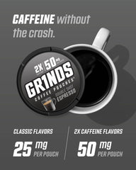 Grinds Wintergreen flavor can with mint aroma delivering a fresh energy option