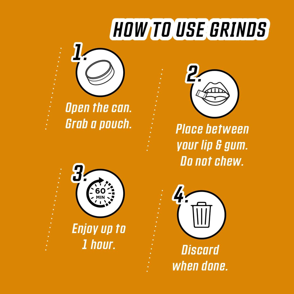 GRINDS nicotine-free energy option without tobacco