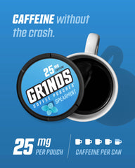 GRINDS Spearmint can-multi-pack – three cans ready for on-the-go energy.