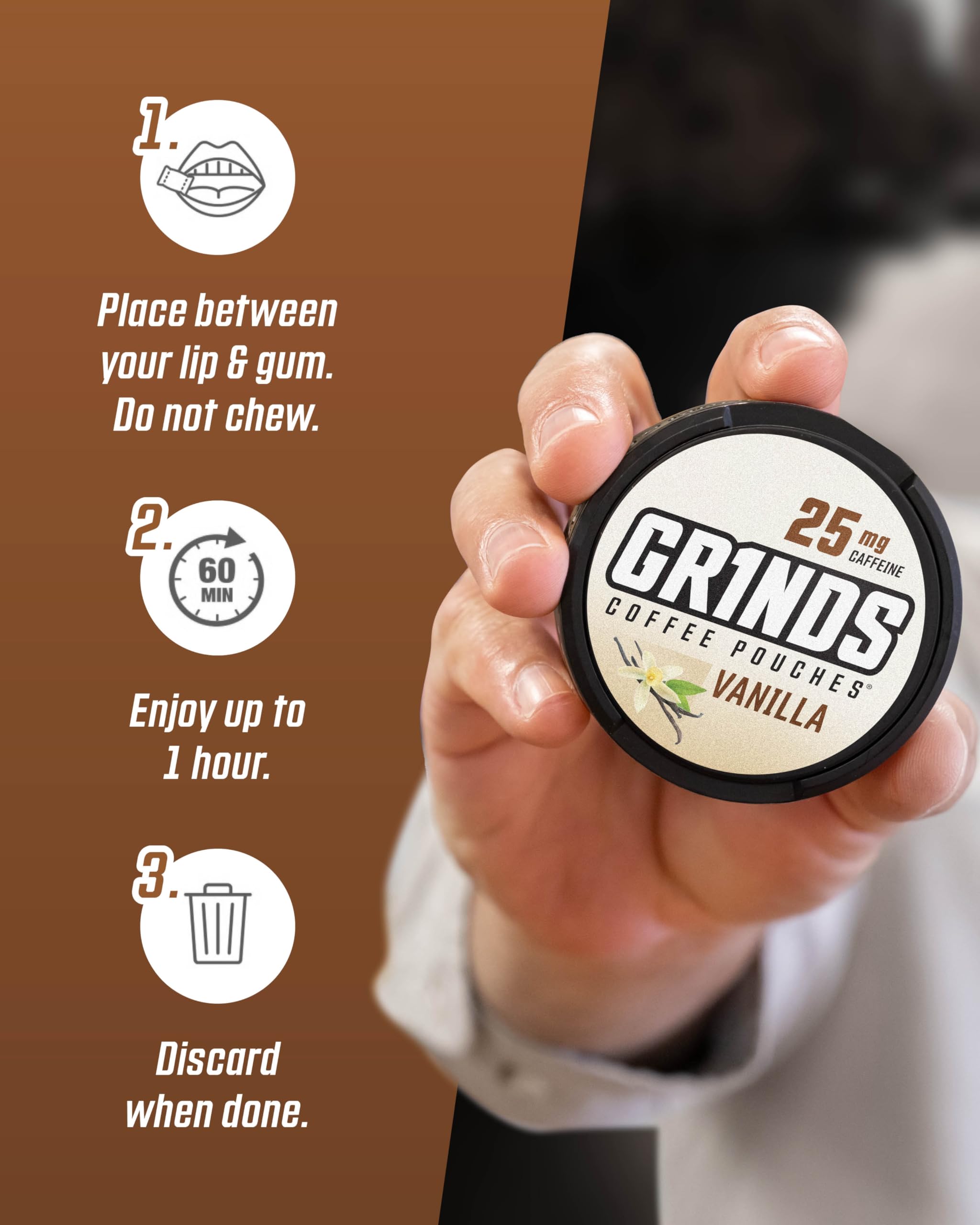 GRINDS Vanilla aroma invites a pleasant break and sensory coffee moment.