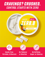 GRINDS Zero.O Piña Colada pouch in pocket for on-the-go flavor.