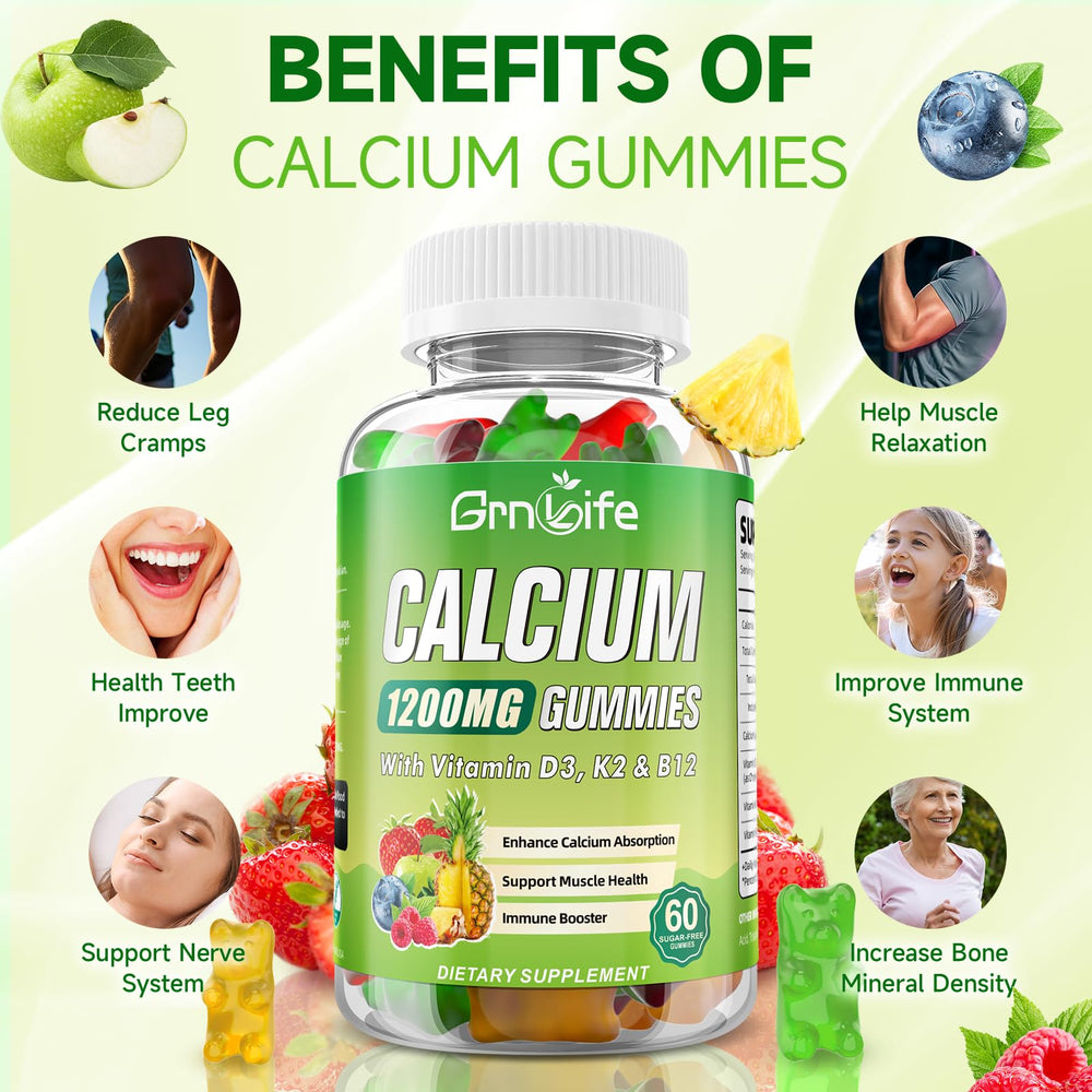 GrnLife Calcium Citrate 1200mg label details for transparency.