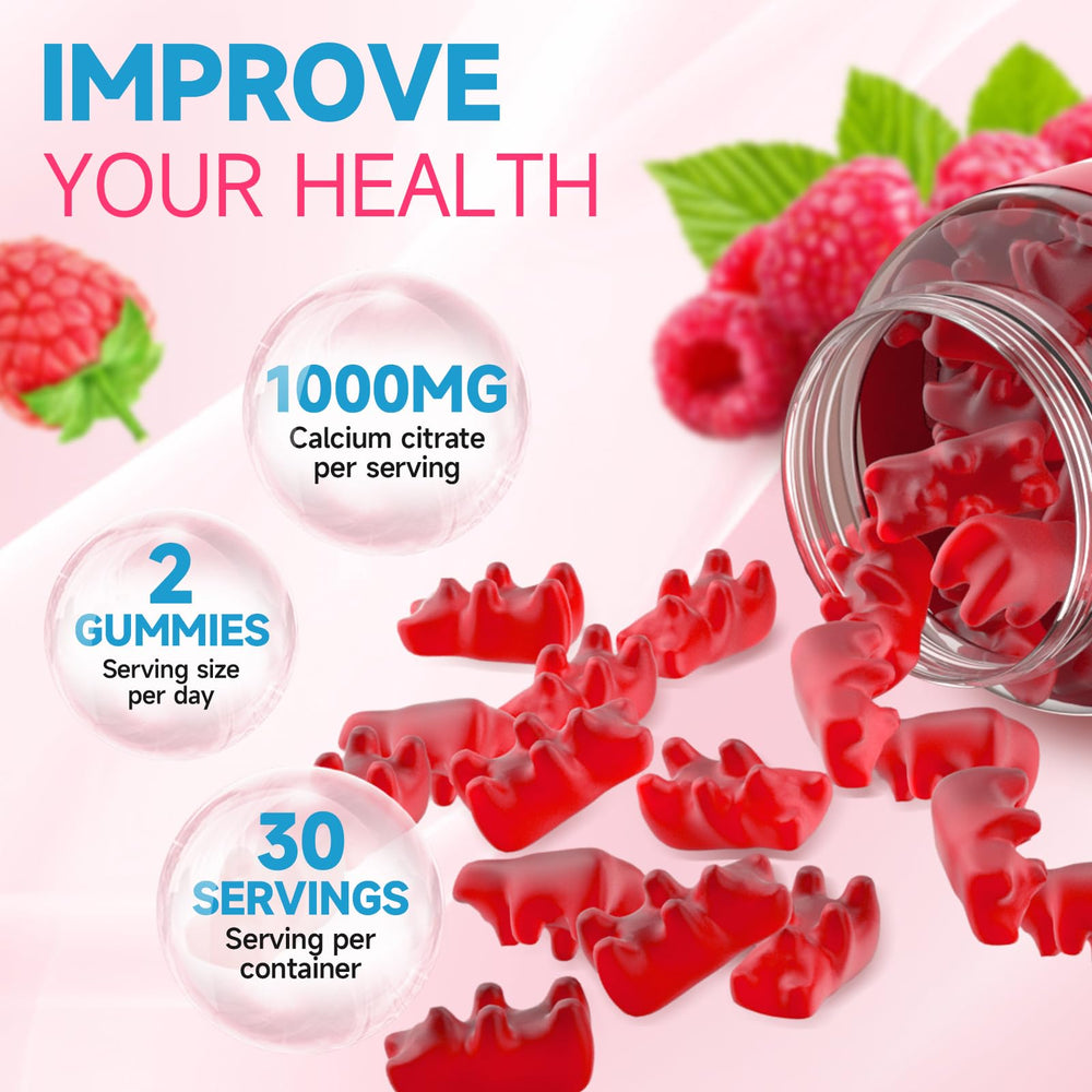 GrnLife calcium citrate gummies packaging front with GMP-quality assurance label.