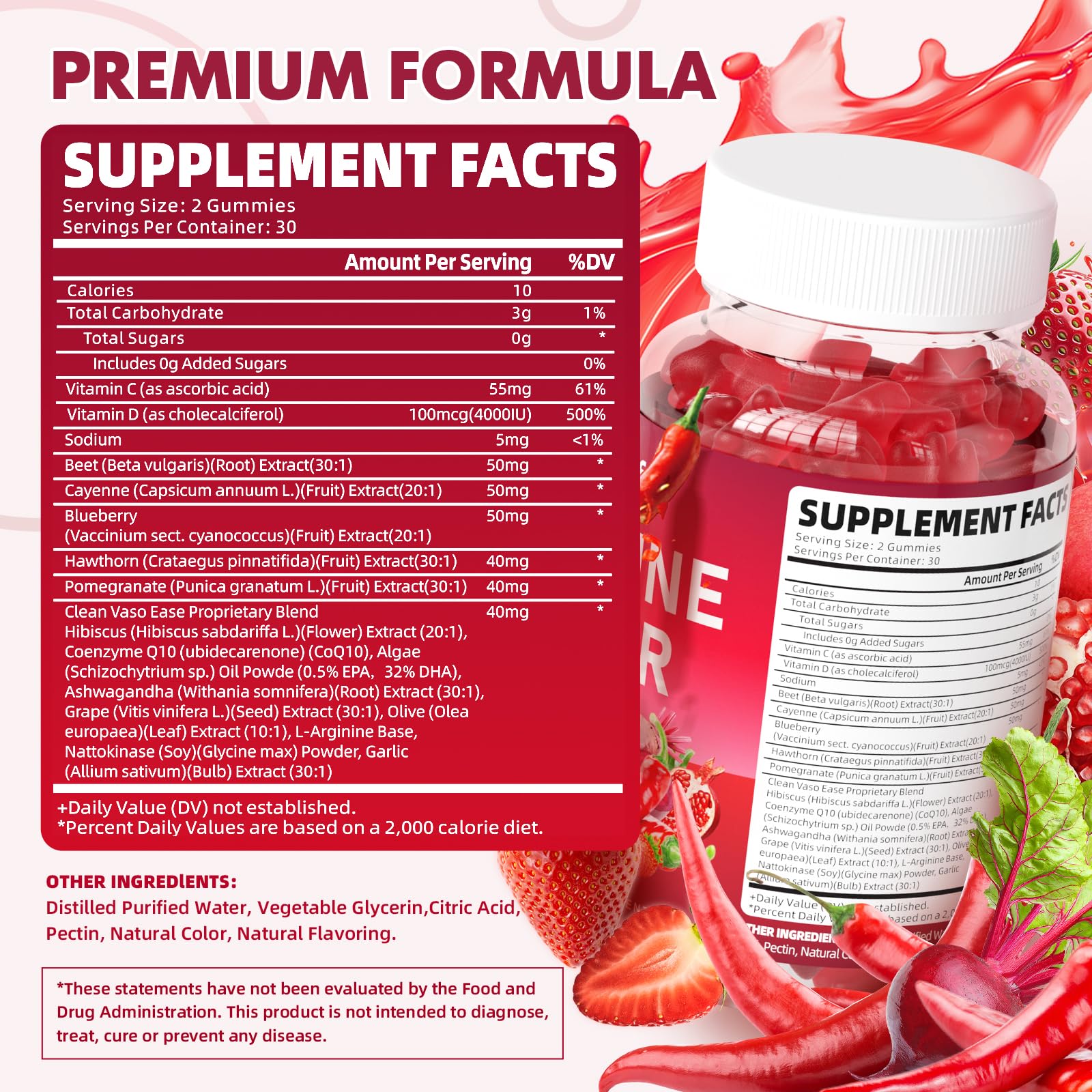 GrnLife Cayenne Beet Root Gummies pour action enables quick consumption with minimal water.