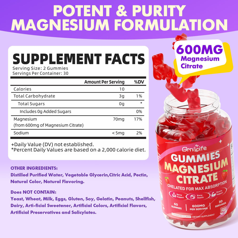 GrnLife strawberry-flavor gummies offering convenient relaxation and calm