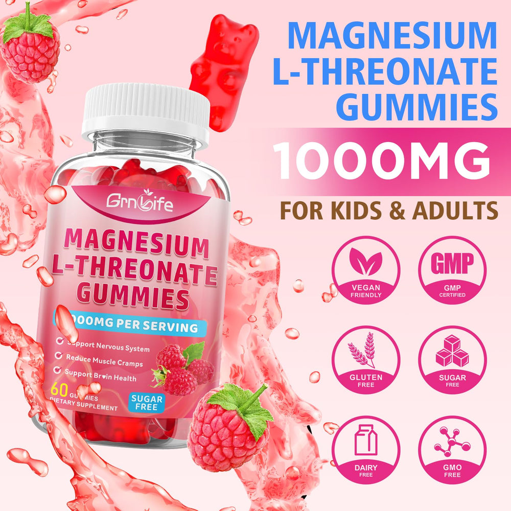 Raspberry flavor GrnLife gummies showcased for flavor appeal.