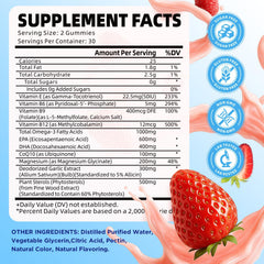GrnLife vegan omega-3 gummies ingredients panel highlighting algae EPA and DHA