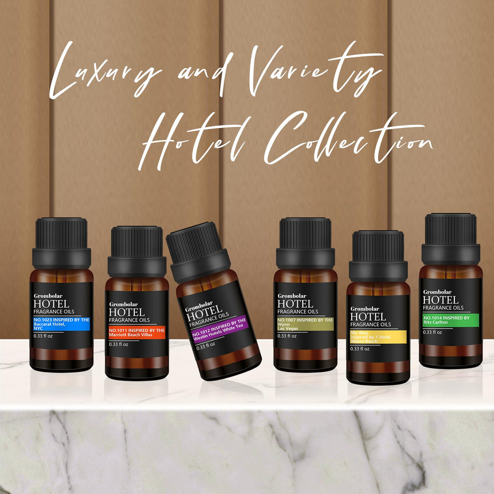 Grombolar true hotel opulence oil bottle elevates guest room vibes