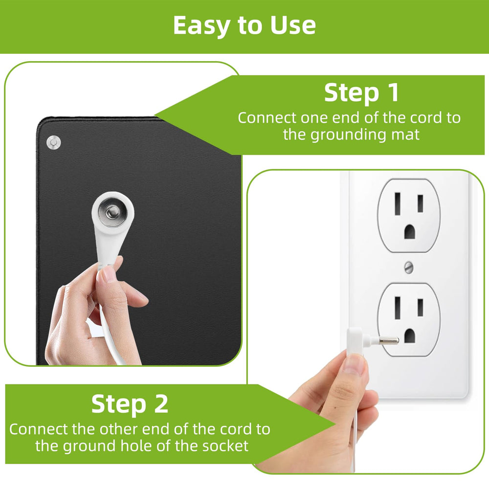 Grounding Mat 2 Pack easy-clean surface supports quick maintenance and care