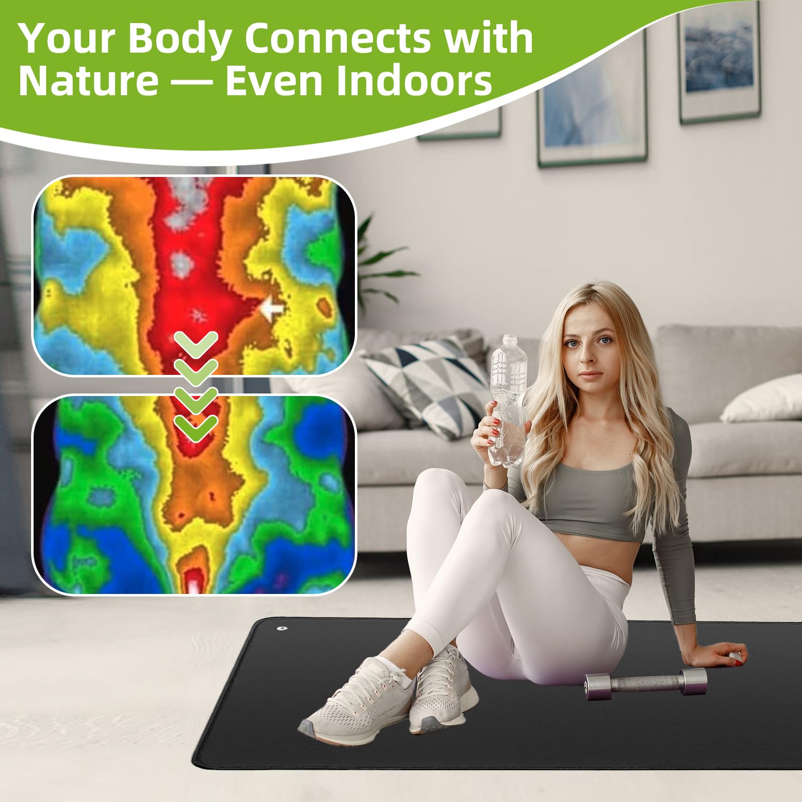 Grounding Mat 2 Pack pet-friendly design suitable for households with animals