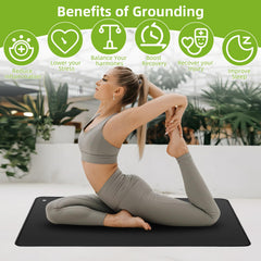 Grounding Mat 2 Pack sleeping-mode scene suggests relaxing routine grounding before bed