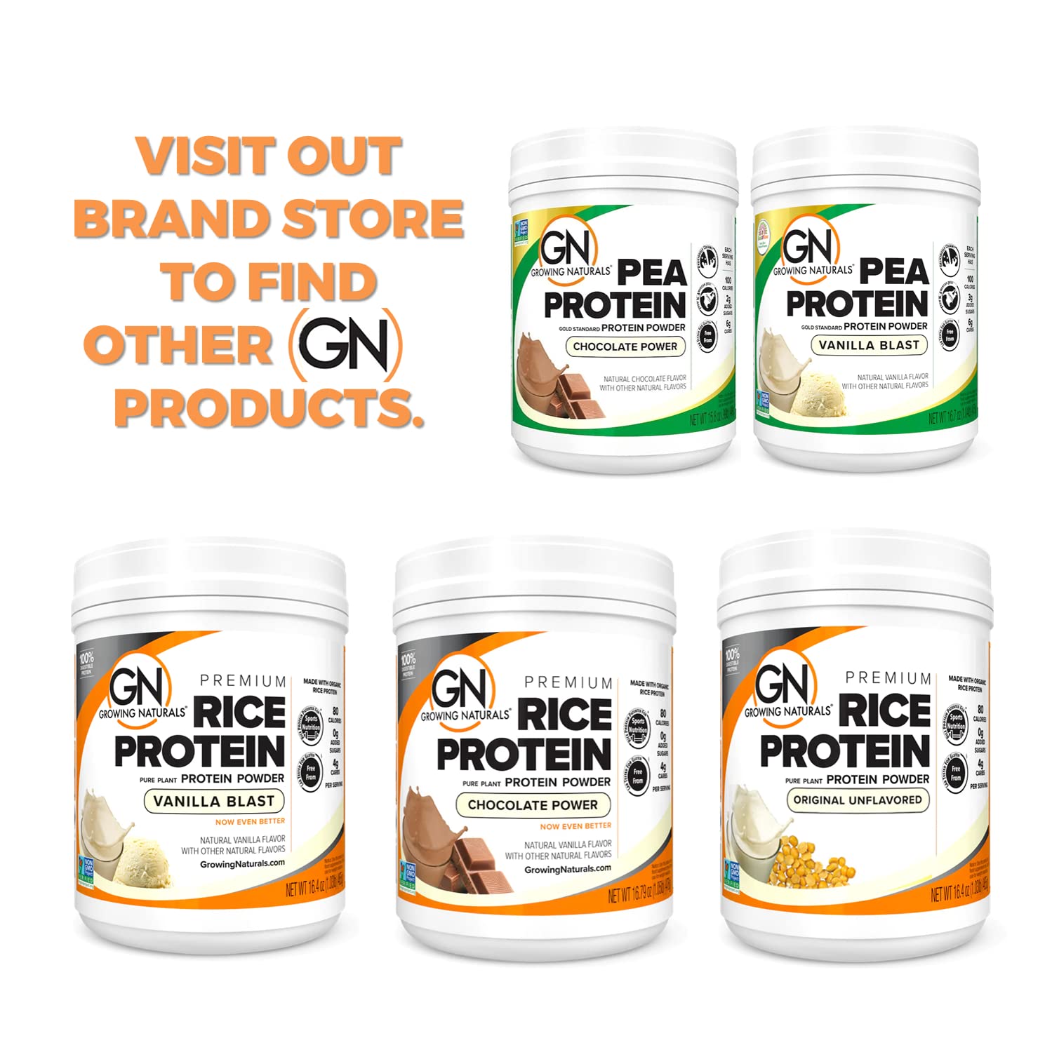 Growing Naturals powder used in baking to boost protein without changing flavor.