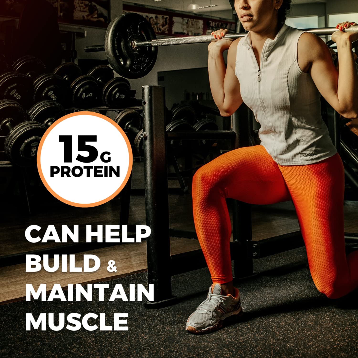 Growing Naturals pea protein powder mixed into oatmeal for extra protein and creaminess.